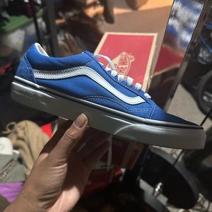Royal blue vans worn once women’s 8.5